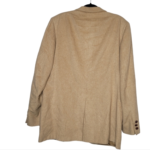 Barrister Sport Coat Mens Tan 100% Camel Hair Wood Buttons Blazer Jacket Vintage - Picture 4 of 16